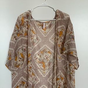 Sheer, xhilaration printed cardigan.
